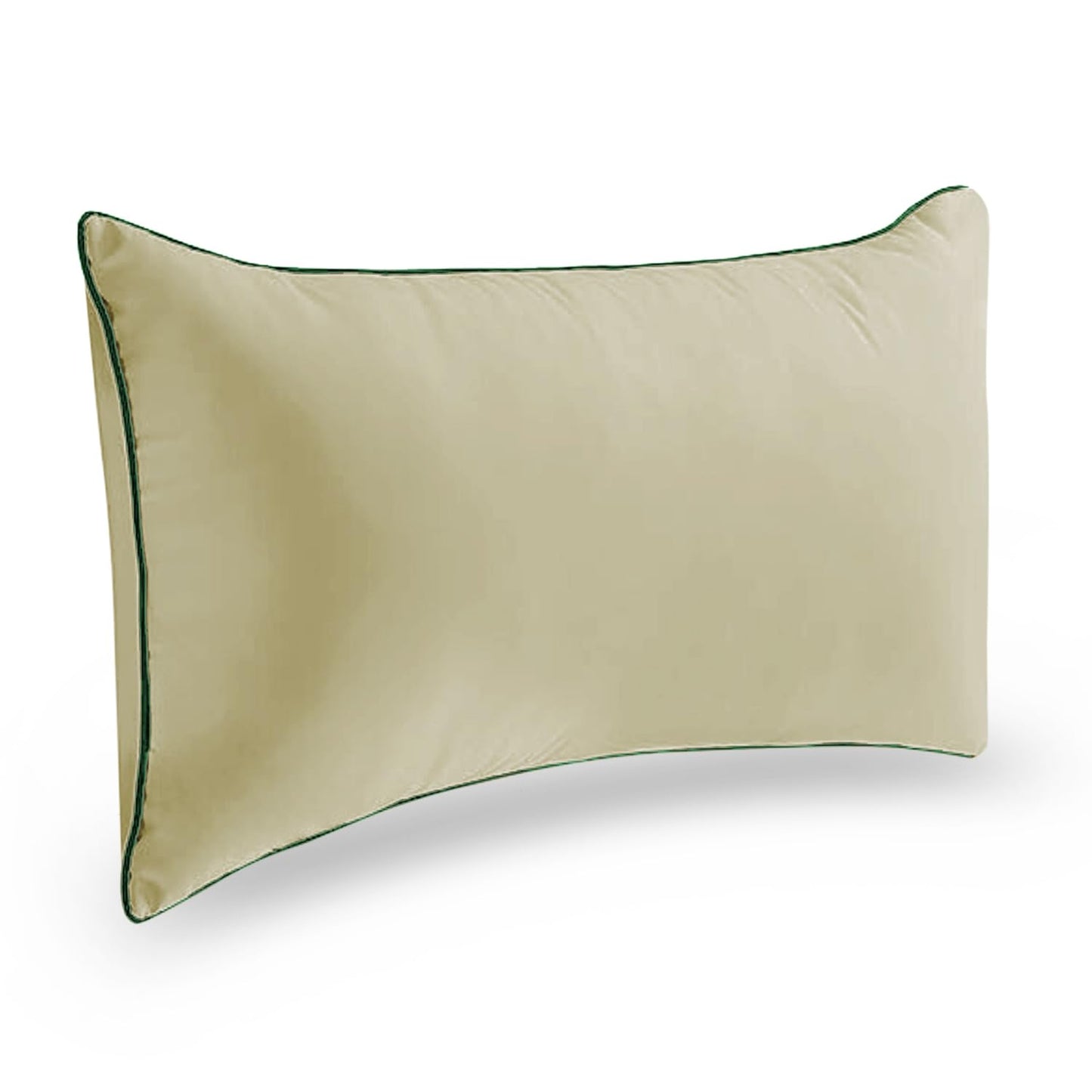 StylizShades Cotton Velvet Cushion Covers, Decorative Throw Pillow Cover for Living Room Couch/Sofa - Cream Crust-Forest Green