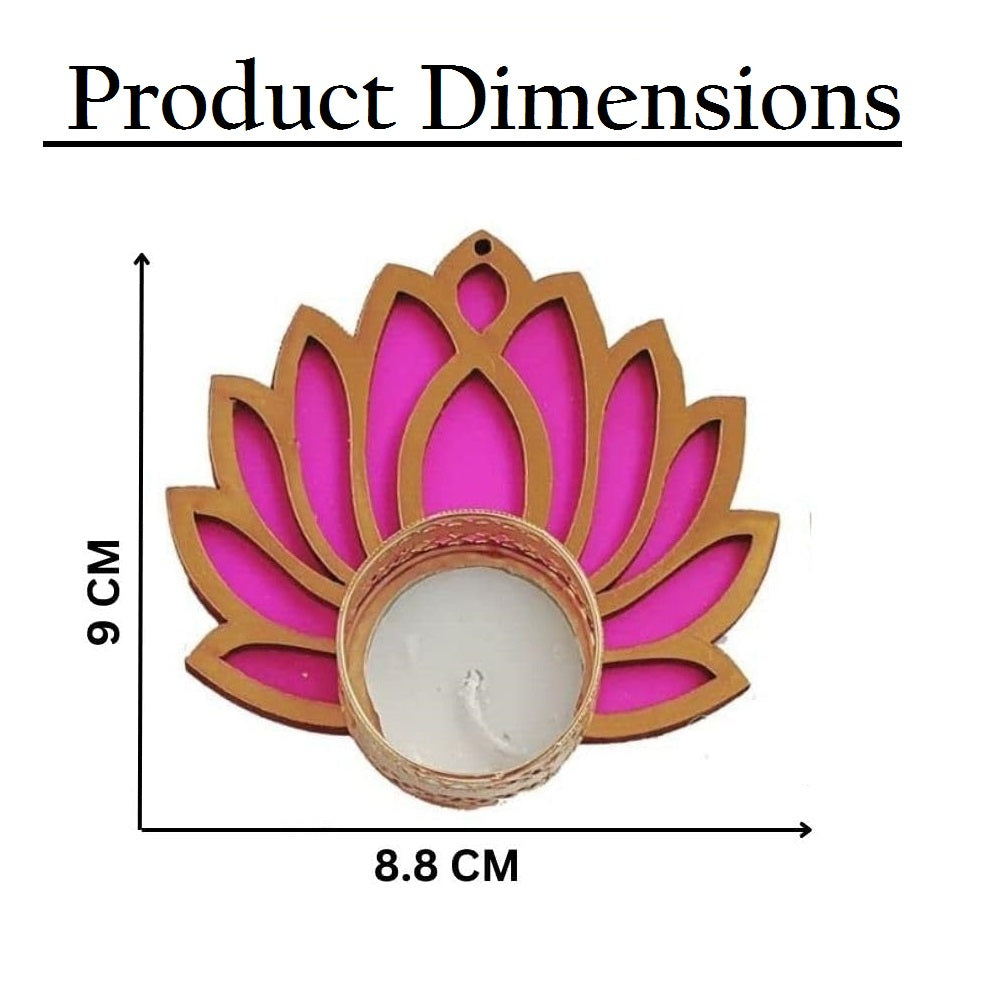 Decorative Lotus Tealight Candle Holders – Lotus Diya for Festive Home Décor, Rangoli, Diwali, Pooja & Gifting