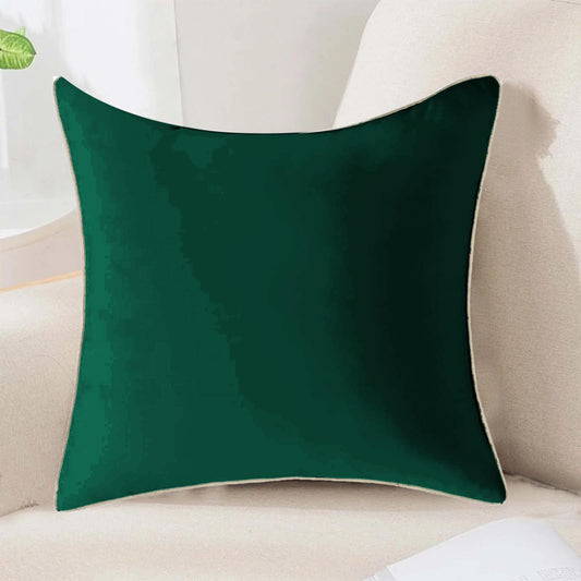 StylizShades Cotton Velvet Cushion Covers, Decorative Throw Pillow Cover for Living Room Couch/Sofa - Green-Yellow