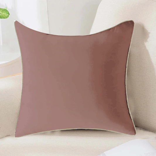 StylizShades Cotton Velvet Cushion Covers, Decorative Throw Pillow Cover for Living Room Couch/Sofa - Rose Gold-Cream Crust