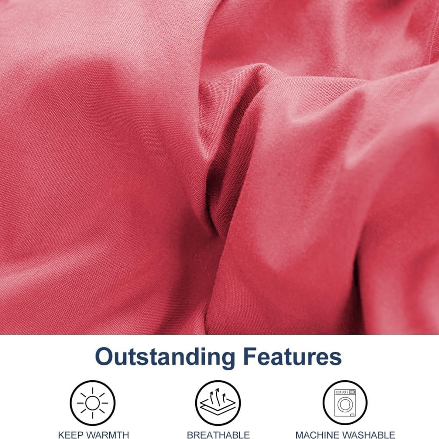 Microfiber Reversible All Seasons Quilt Blanket, AC Comforter for Double Bed, Strawberry Pink & Midnight Purple