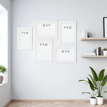 StylizShades 12x9 Inch Photo Frame Matt Finish Set of 5