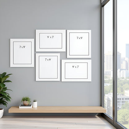 StylizShades 7x9 Inch Photo Frame Matt Finish Set of 5