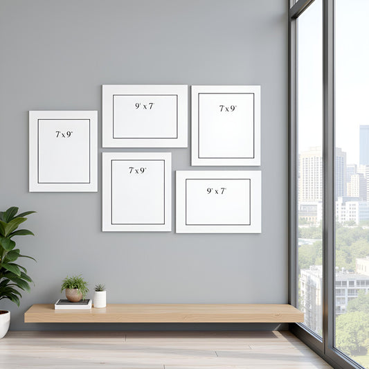 StylizShades 7x9 Inch Photo Frame Matt Finish Set of 5